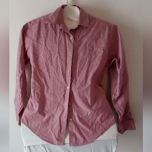 ♦**Brooks Brothers 346 Barbershop Stripes Oxford Shirt- Size: 12-Vintage